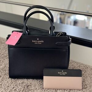 KATE SPADE medium satchel and wallet set
